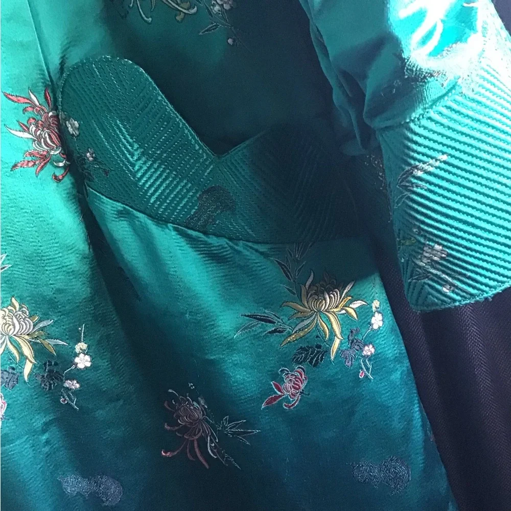 Peony gorgeous robe/trench embroidered flowers. Super Rare. - Picture 14 of 16